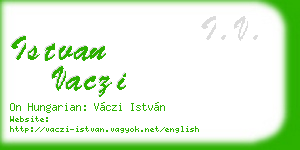 istvan vaczi business card